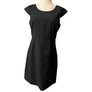 J Crew Suiting Dress Black 8 Short Sleeve All Seasonal Wool Sheath Career